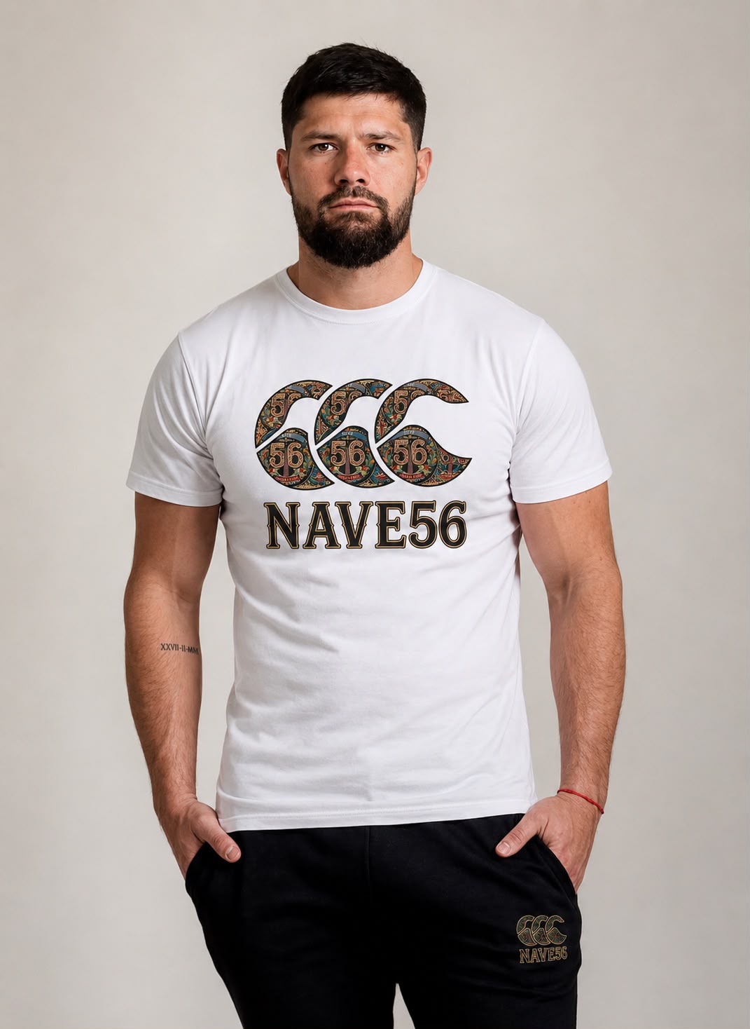 REMERA LOGO NAVE56 - MARCA CANTERBURY